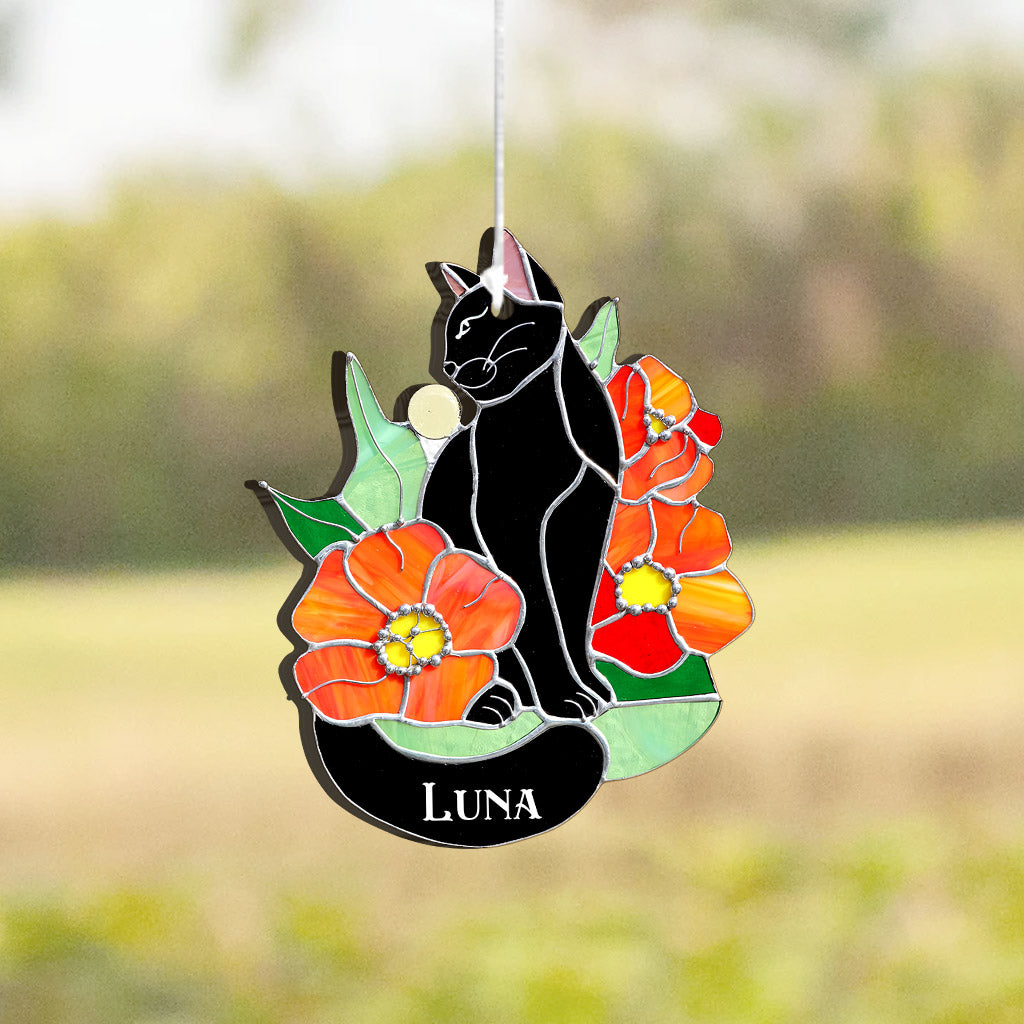 Black Cat - Personalized Black Cat Wind Chime
