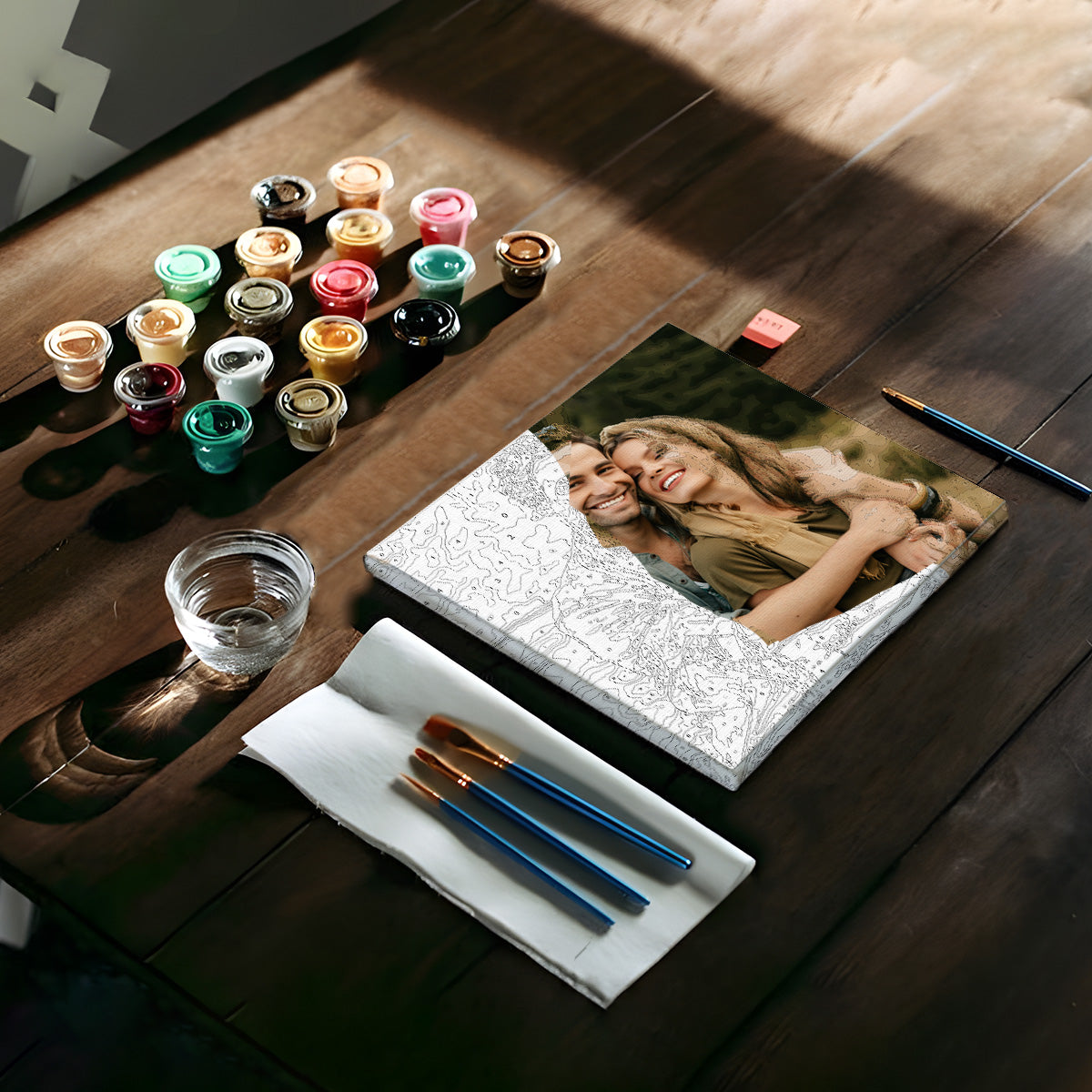 Foto-Malen-nach-Zahlen-Set für Paare (personalisiert)