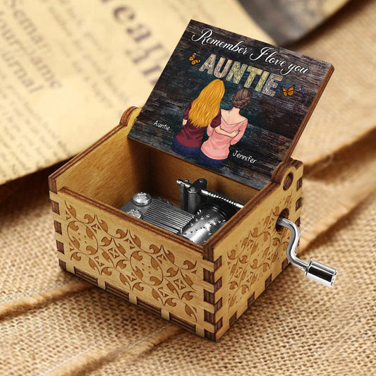 Remember We Love You - Gift for mom, grandma, aunt - Personalized Hand Crank Music Box