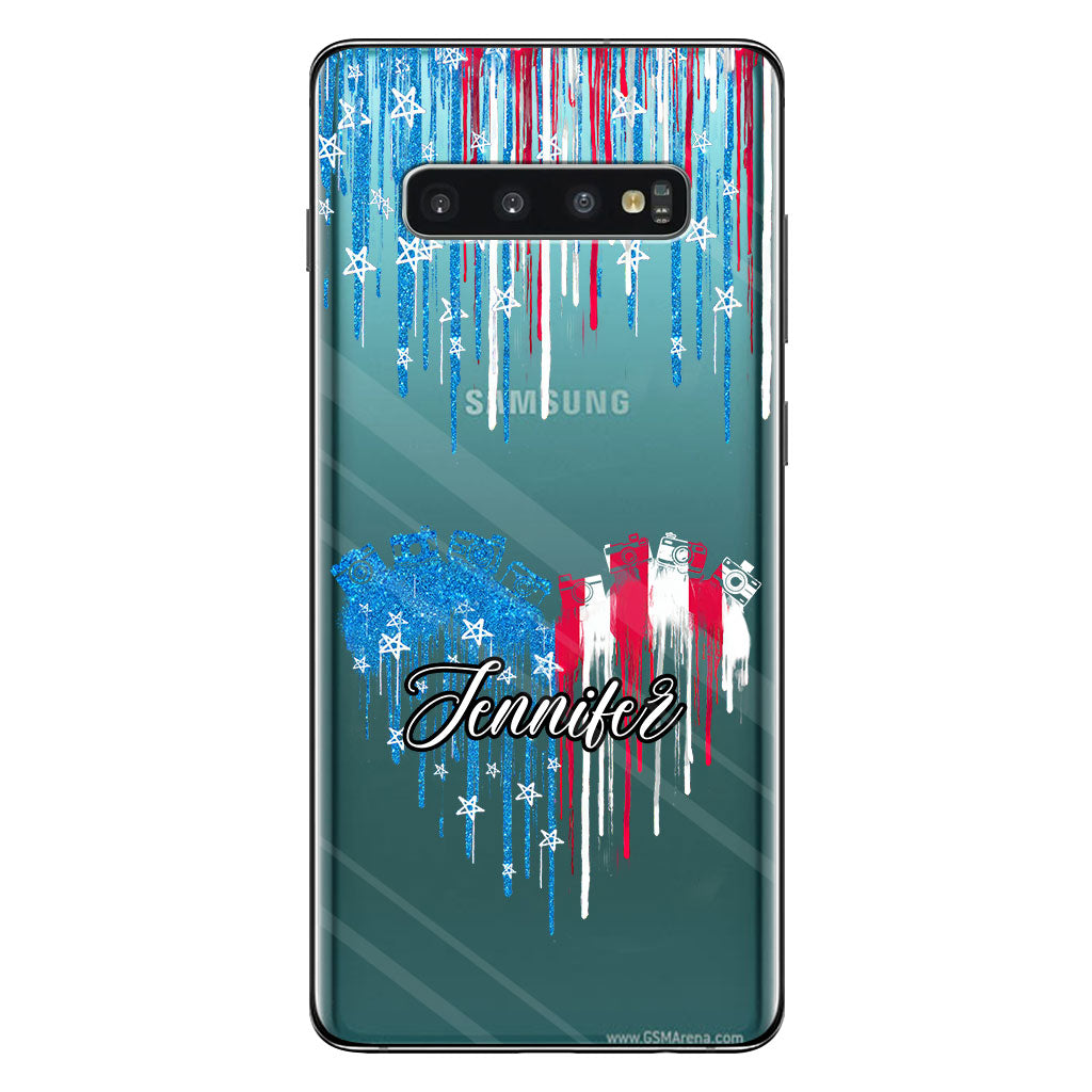 Liebe zur Fotografie – Personalisierte transparente Handyhülle für Fotografie