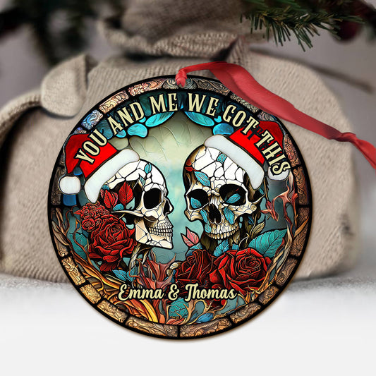 Skull Couple - Personalized Skull Ornament