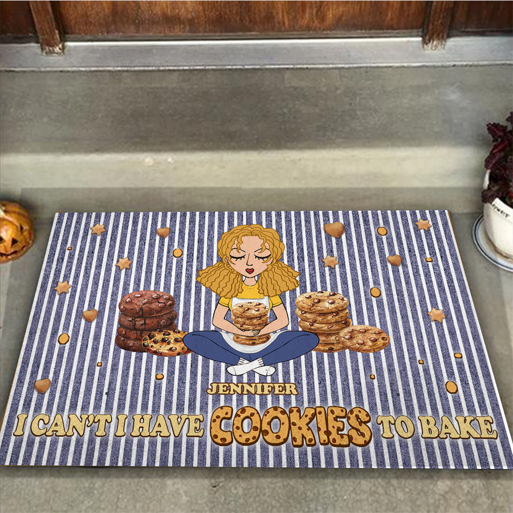 Ich kann nicht, ich muss Kekse backen – Personalisierte Fußmatte zum Backen