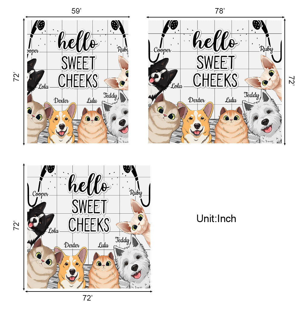 Ich habe das gesehen – personalisierter Duschvorhang für Hunde