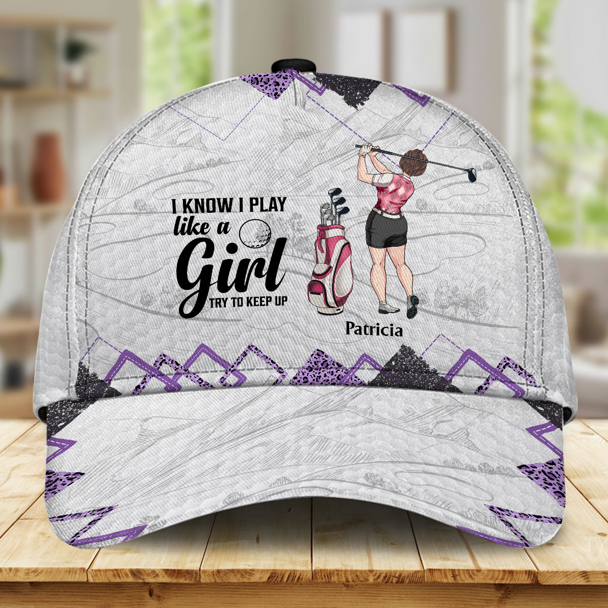 Golfunterricht – Golfgeschenk für sie, Freundin, Ehefrau, Tochter – Personalisierte klassische Kappe