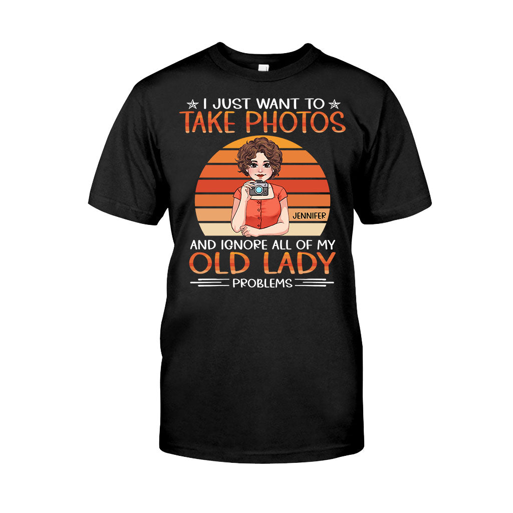 Ich will einfach nur Fotos machen – personalisiertes Fotografie-T-Shirt und Hoodie
