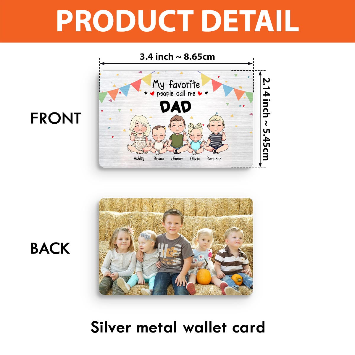 Meine Lieblingsmenschen – Geschenk für Opa, Oma, Bruder, Schwester, Mama, Papa, Onkel, Tante – Personalisierte Brieftaschenkarte