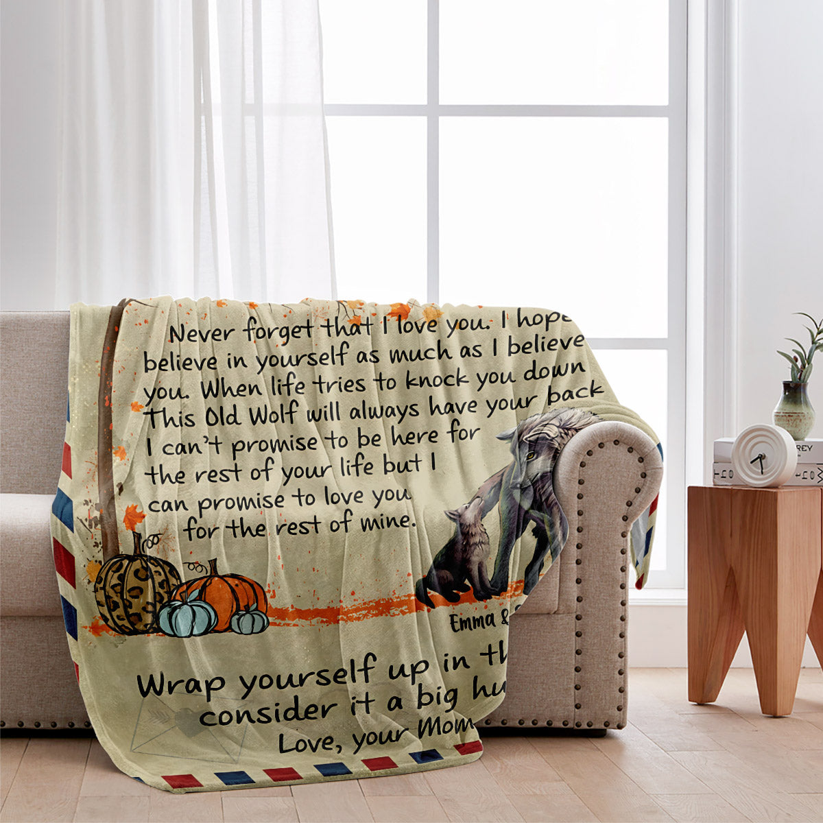 Brief an meine Tochter – Personalisierte Tochterdecke