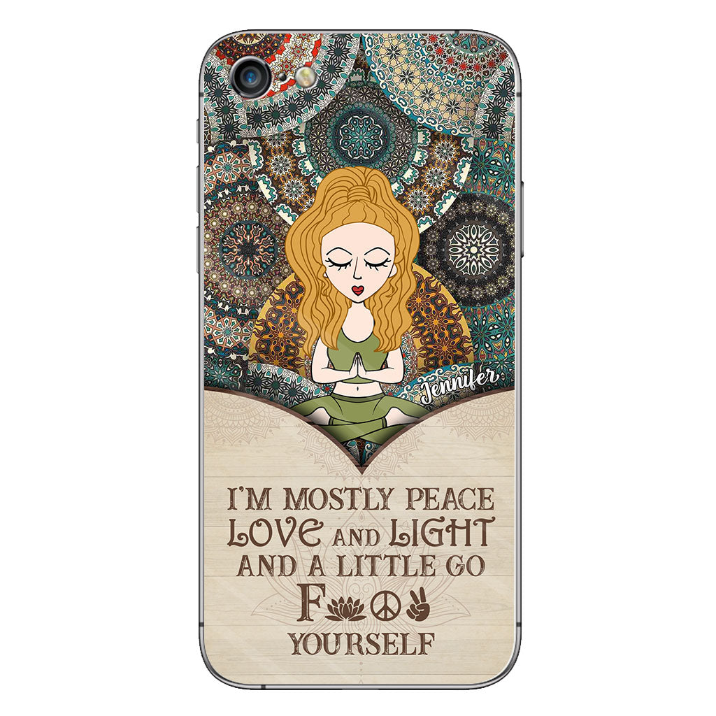 I'm Mostly Peace - Personalized Yoga Phone Case