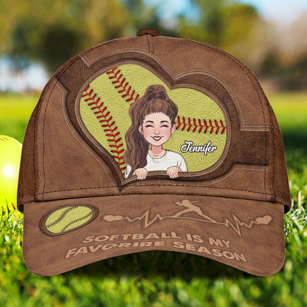 Softball ist meine Lieblingssaison – Personalisierte Softball Classic Cap
