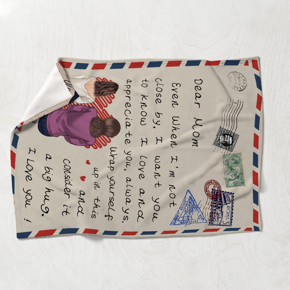 Dear Dad - Gift for dad, grandma, grandpa, mom, uncle, aunt, son, daughter, brother, sister, granddaughter, grandson, husband, wife, boyfriend, girlfriend, friend - Personalized Blanket