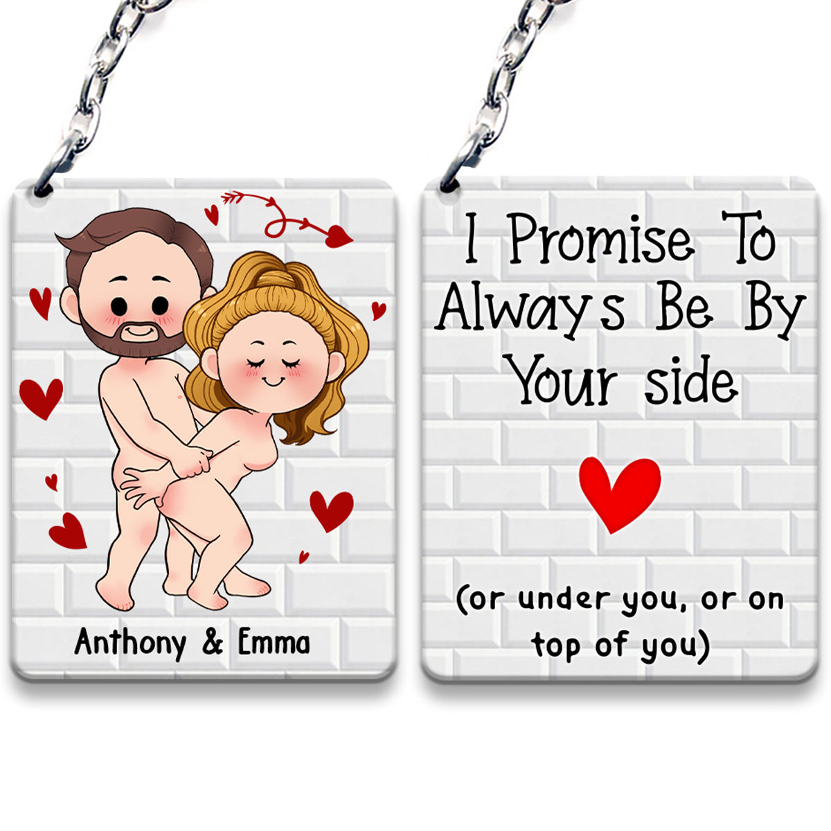 I Just Want You To Be Happy - Couple gift for husband, wife, boyfriend, girlfriend - Personalized Keychain
