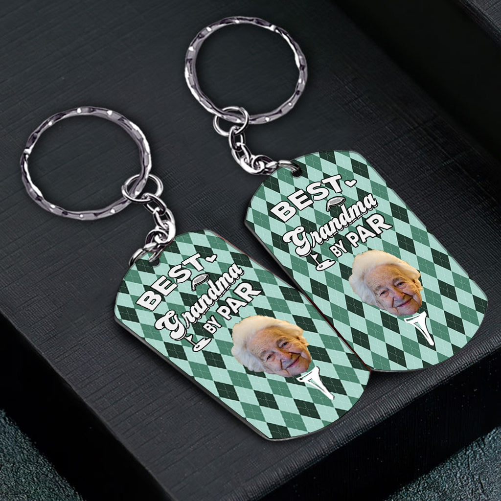 Bester Papa aller Zeiten – Golfgeschenk für Papa, ihn, Freund, Ehemann, Opa – Personalisierter Edelstahl-Schlüsselanhänger