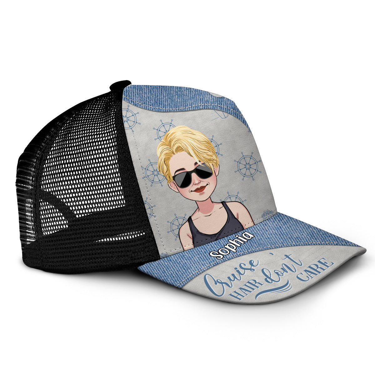 Cruise Hair Don't Care - Personalisierte Cruiser Trucker-Mütze