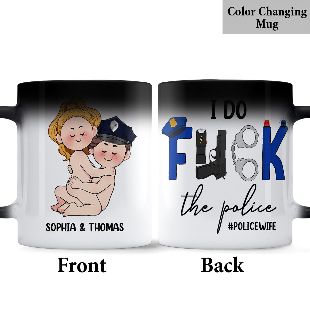 Ich liebe die Polizei – Personalisierte Tasse für Paare