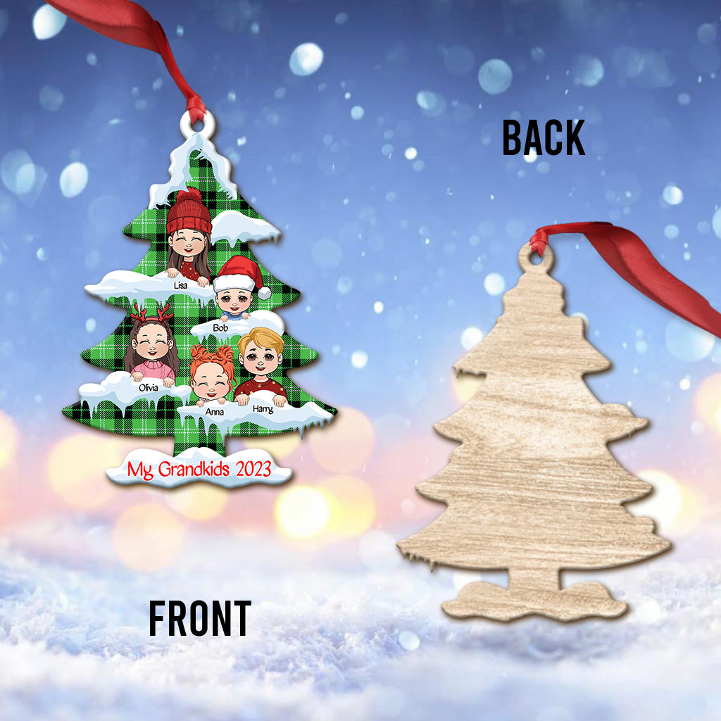 Meine Enkelkinder – Personalisierter Oma-Weihnachtsbaumschmuck