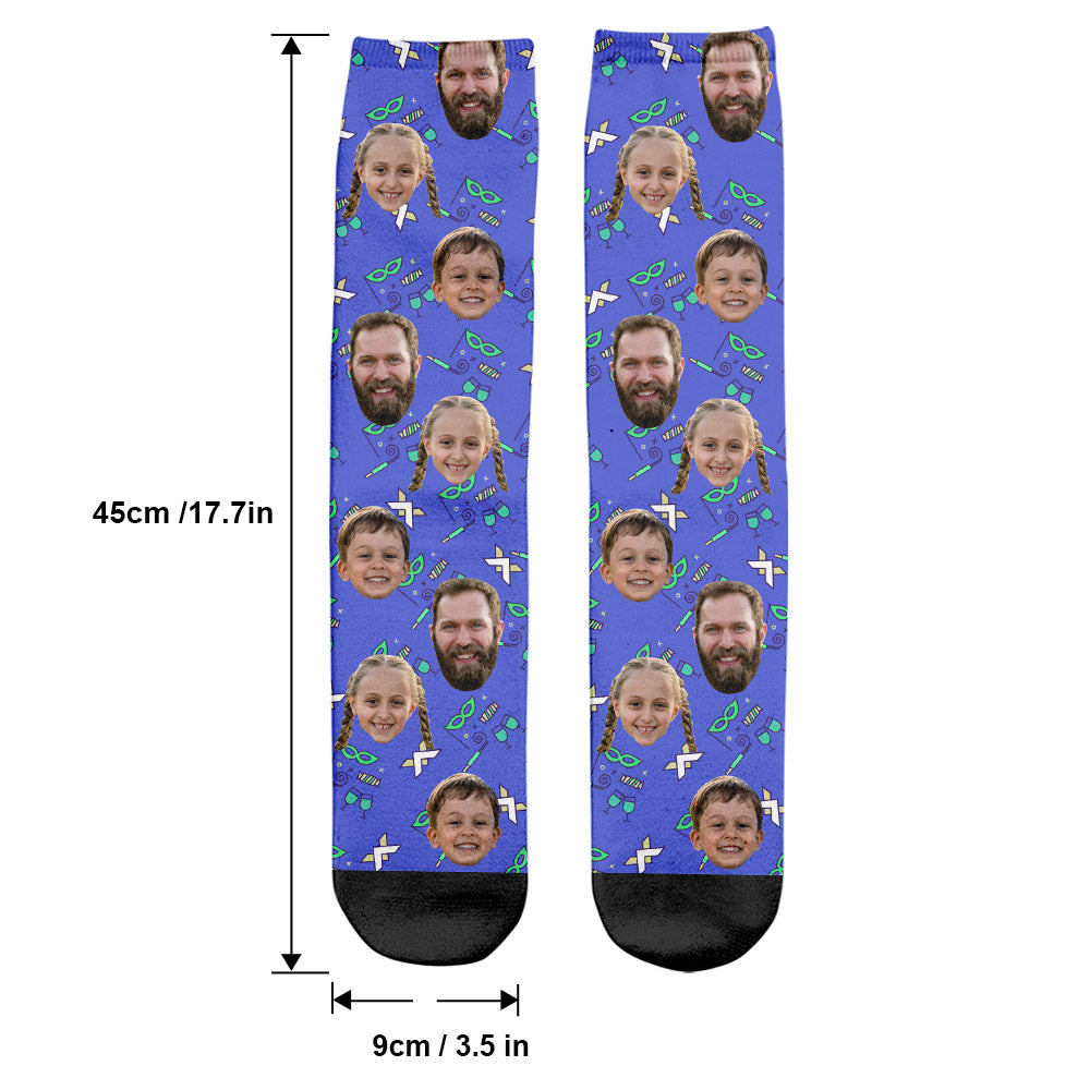 Individuelles Gesichtsmotiv für Väter – personalisierte Socken