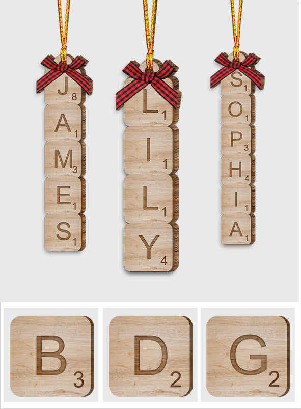 Scrabble-Name - Personalisierter Familienschmuck
