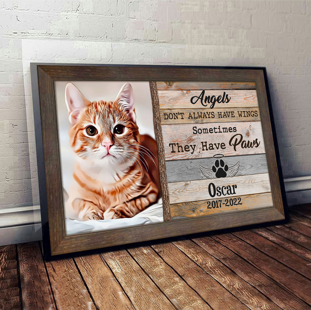 Engel haben nicht immer Flügel – Personalisierte Hundeleinwand und Poster