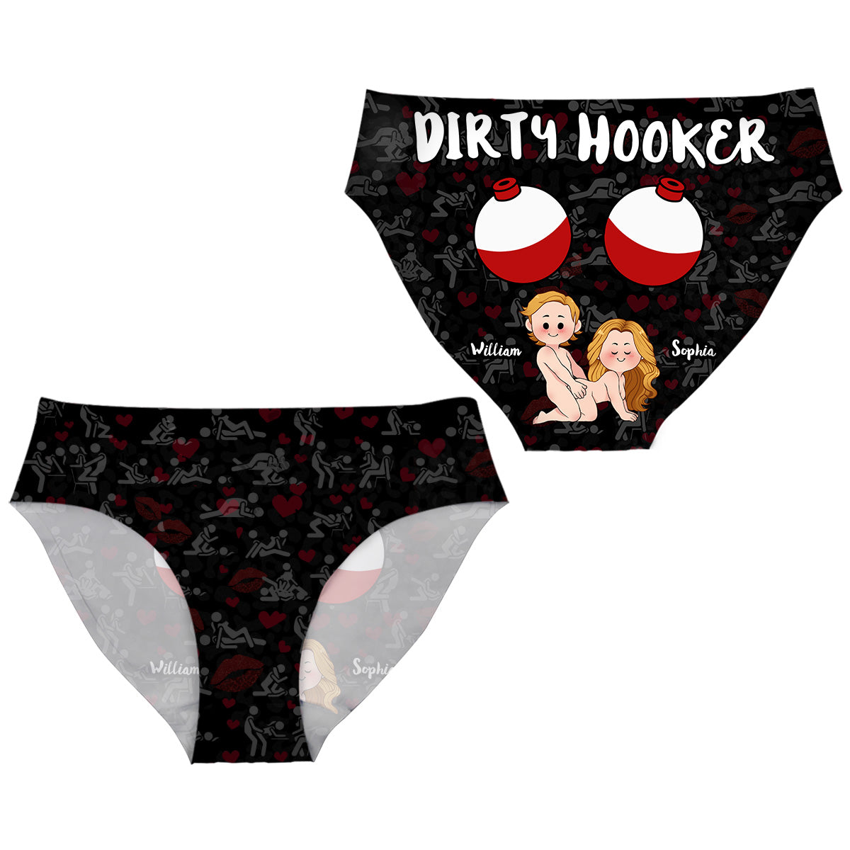 Master Baiter Dirty Hooker – Personalisierte Angel-Slips für Damen und Herren (Boxershorts)