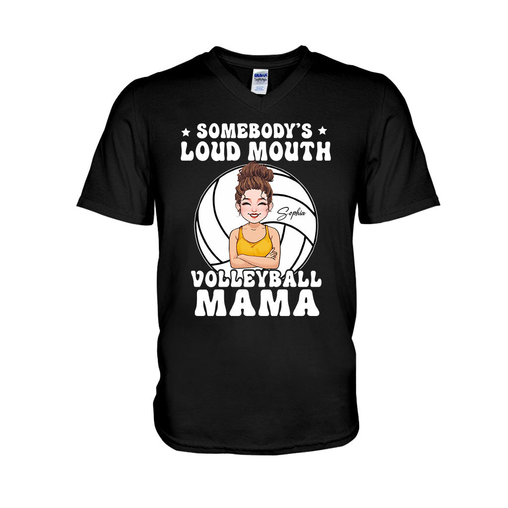 Lautstarke Volleyball-Mama – Personalisiertes Volleyball-T-Shirt und Hoodie