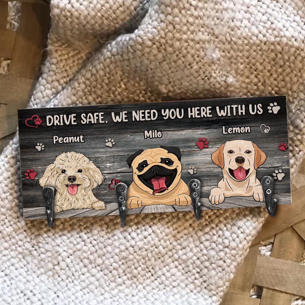 Drive Safe - Personalized Dog Key Rack