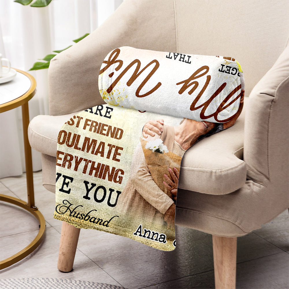 Vergiss niemals, dass ich dich liebe – Personalisierte Partnerdecke