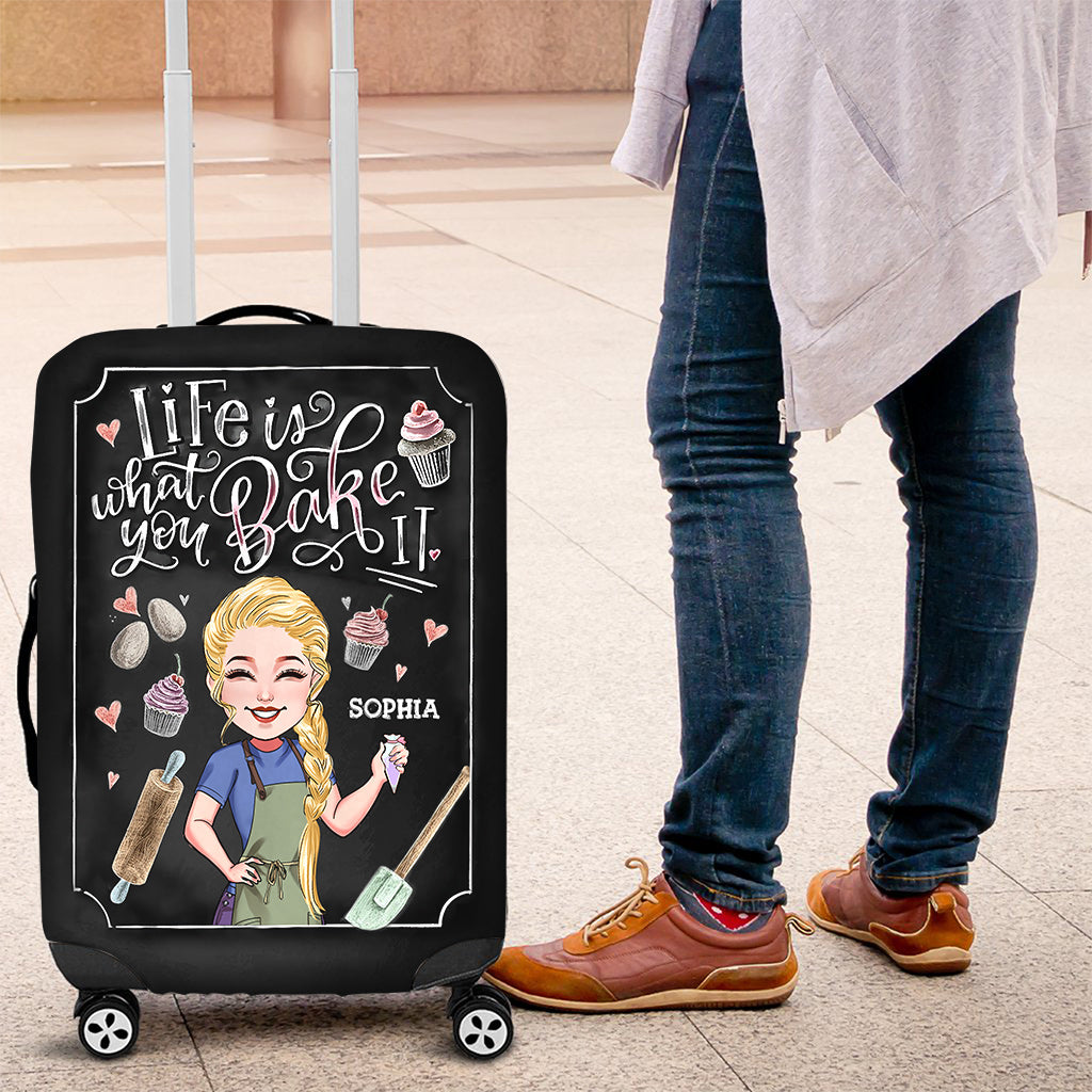 Life Is What You Bake It - Personalized Baking Luggage Cover