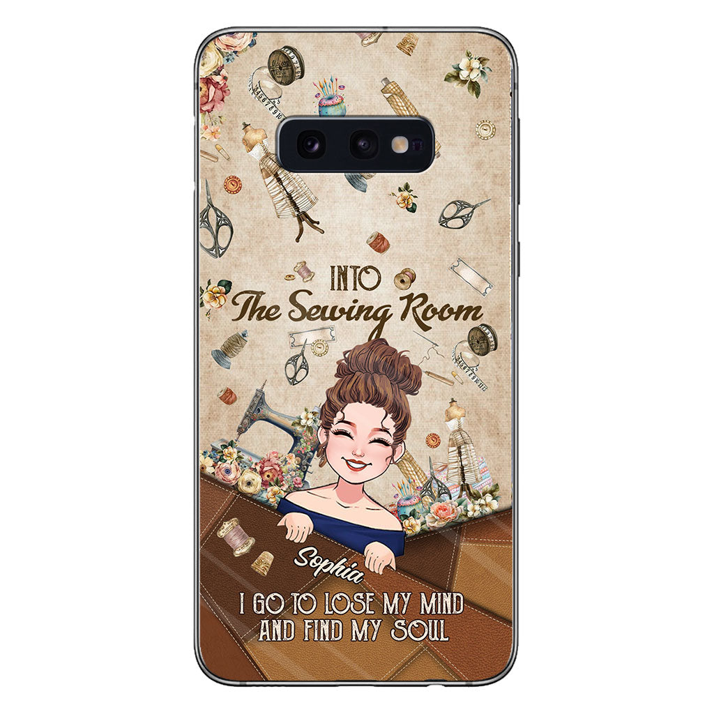 And Into The Sewing Room I Go - Personalized Sewing Phone Case