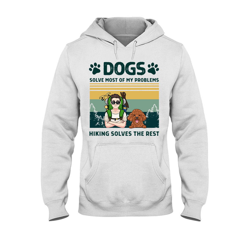 Hunde und Wandern lösen meine Probleme – personalisiertes Wander-T-Shirt & Hoodie