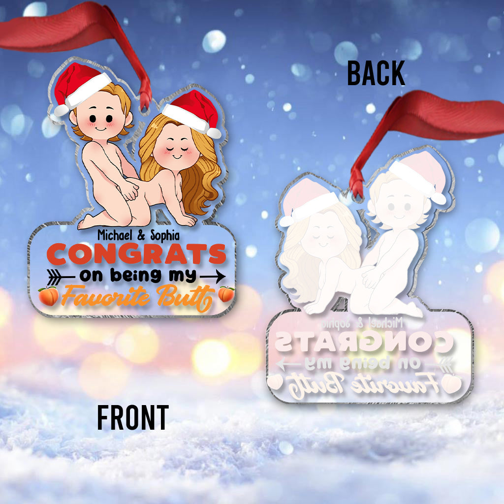 Glückwunsch, dass du mein Lieblings-Po bist – Geschenk für Freundin, Freund, Ehefrau, Ehemann – Personalisierter transparenter Anhänger