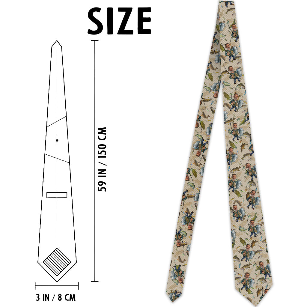 Foto eingefügt Lustiges Angeln - Personalisierte Angler-Krawatte