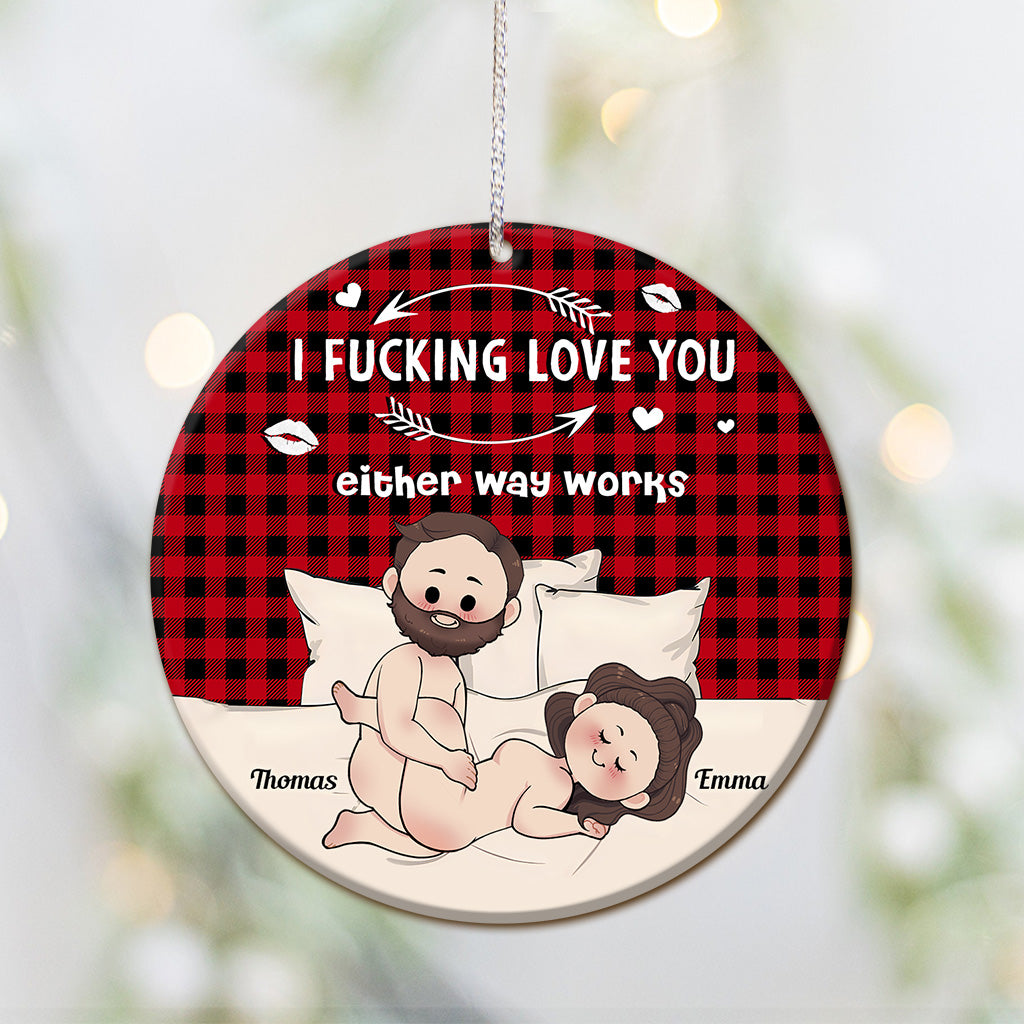 I Love You - Personalized Couple Ornament