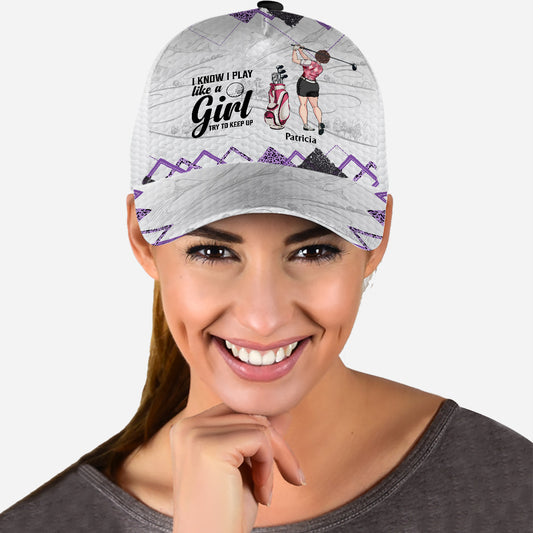 Golfunterricht – Golfgeschenk für sie, Freundin, Ehefrau, Tochter – Personalisierte klassische Kappe