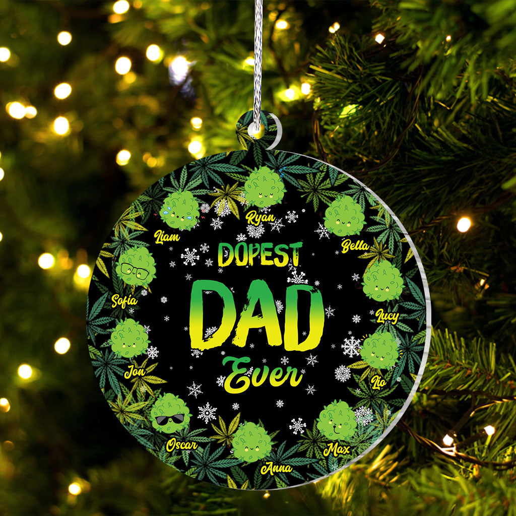 Dopest Dad Ever - Personalized Weed Ornament