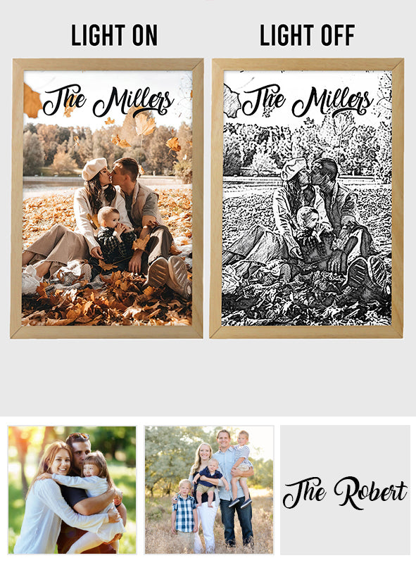 Liebe Familie – Personalisierter Familien-Lichtfotorahmen