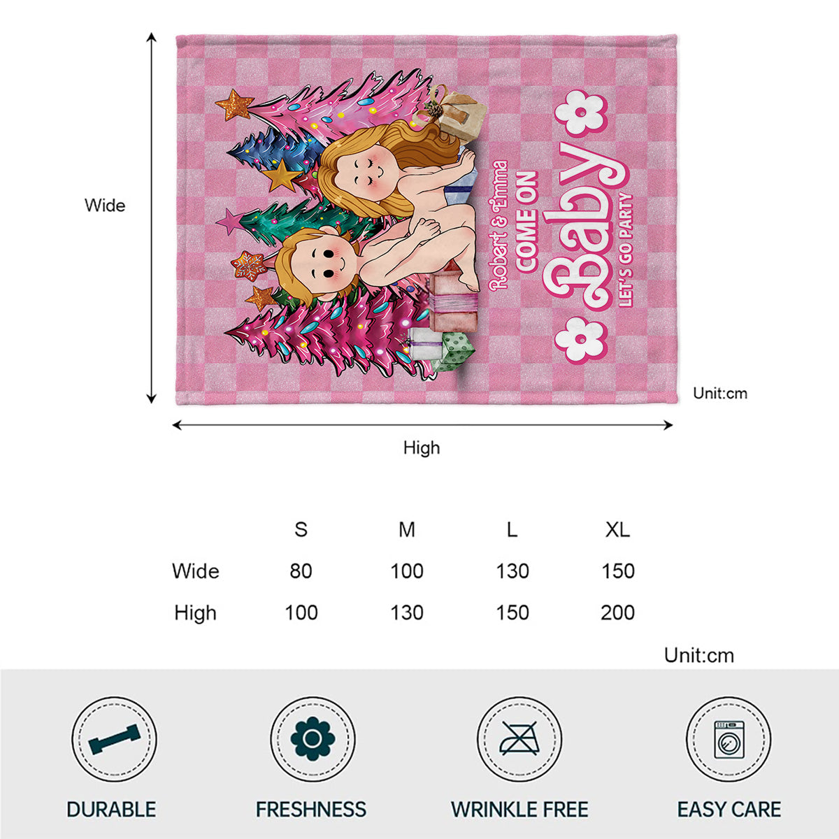 Komm schon, Schatz, Frau, Baby – Geschenk für Freund, Ehemann, Ehefrau, Freundin – Personalisierte Decke