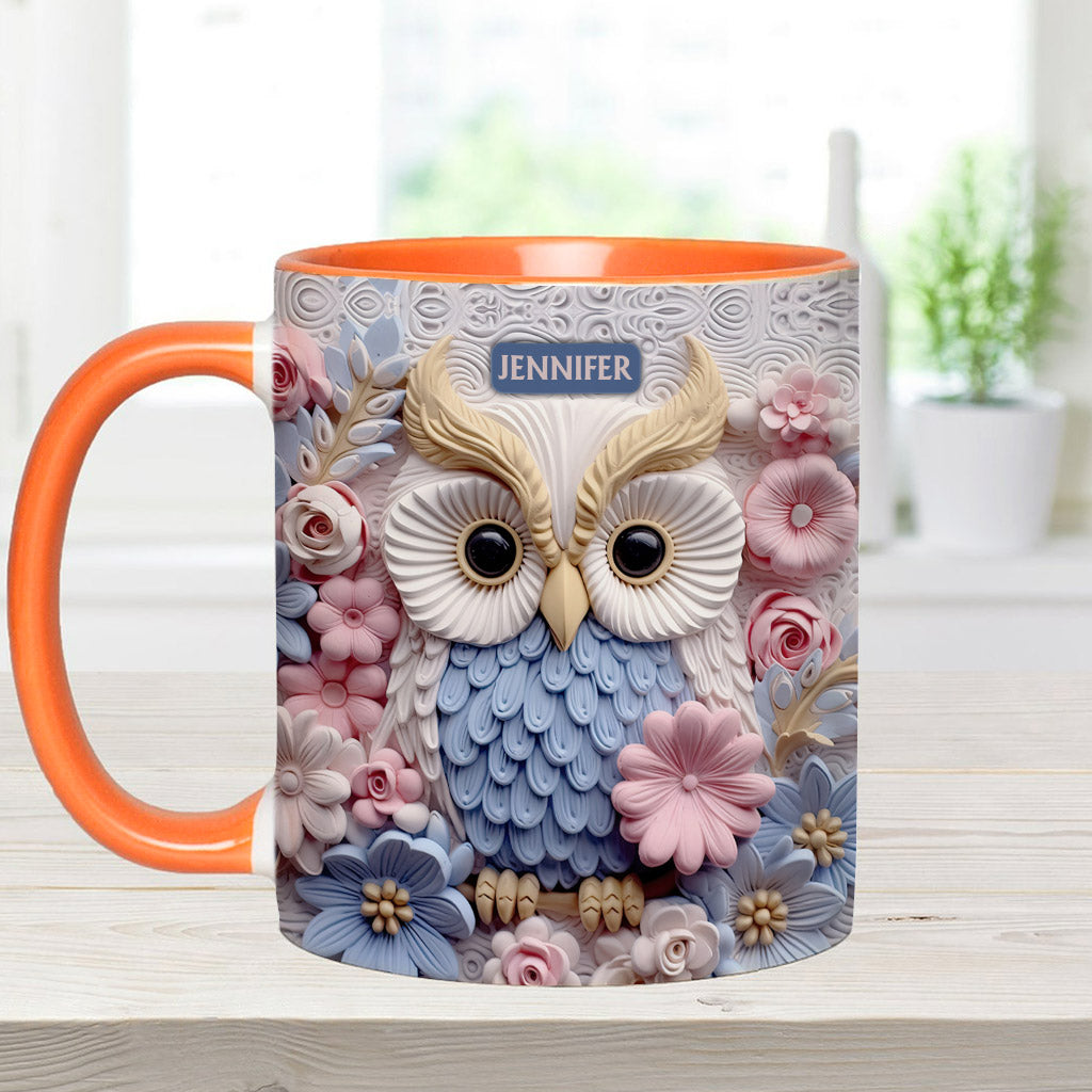 Wunderschöne Eule – Eulengeschenk für Freund/Freundin – Personalisierte Tasse