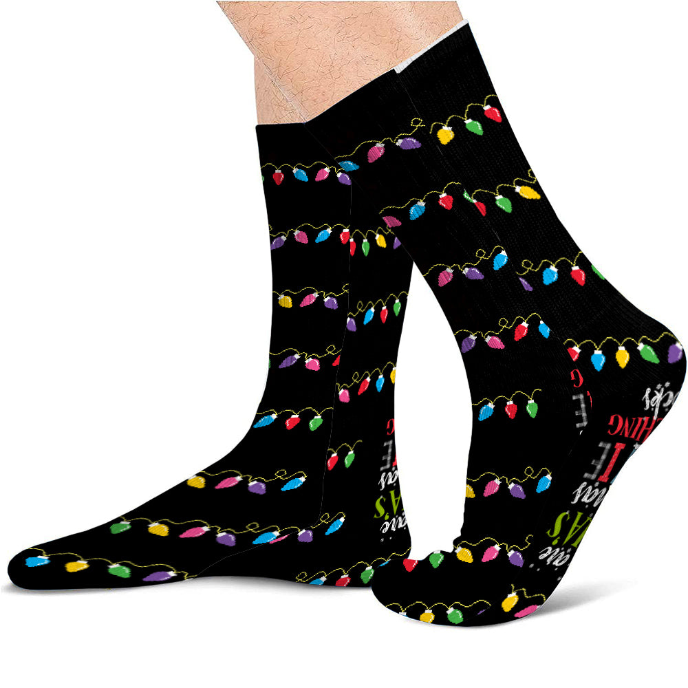 Christmas Movies Watching Socks - Personalized Christmas Socks
