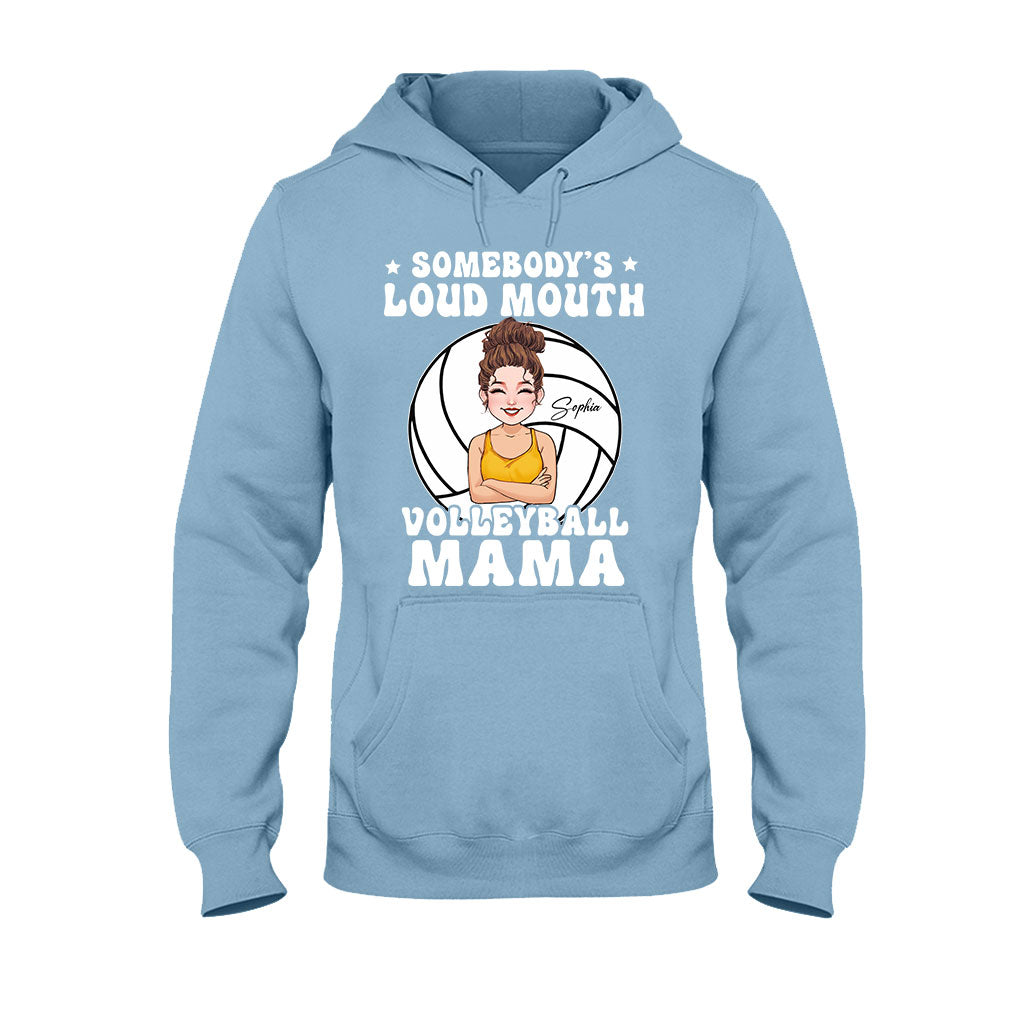 Lautstarke Volleyball-Mama – Personalisiertes Volleyball-T-Shirt und Hoodie