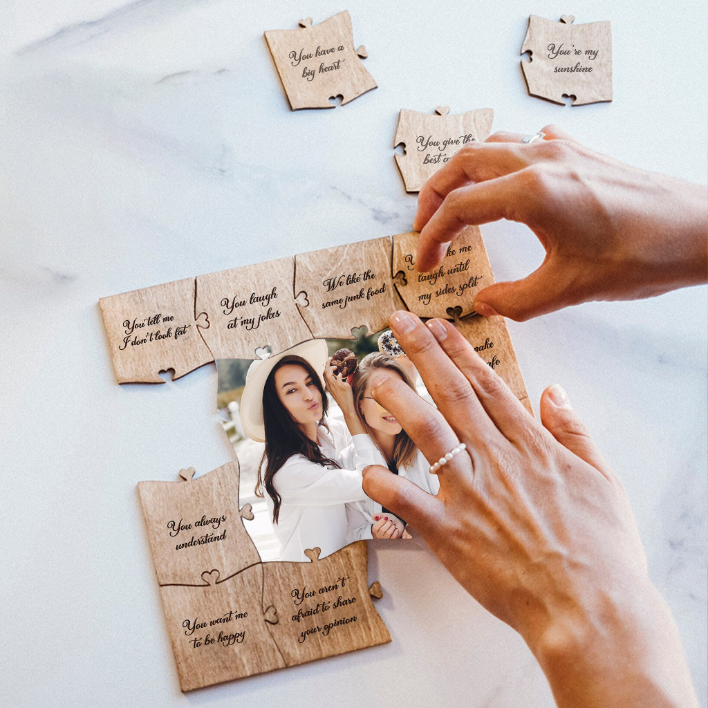 Reason Why I Love You Bestie - Personalized Bestie Picture Wooden Puzzle