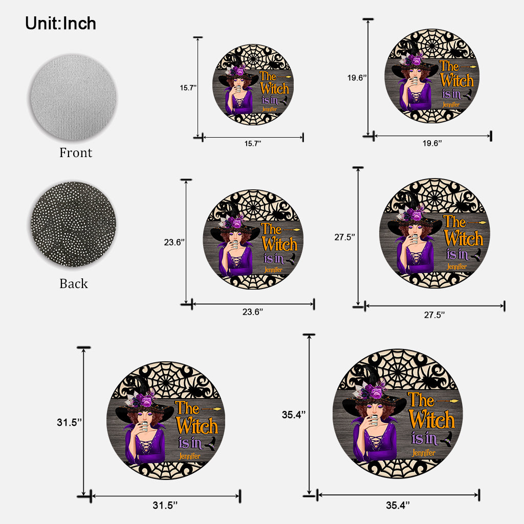 Die Hexe ist da – Personalisierte Fußmatte in Hexenform