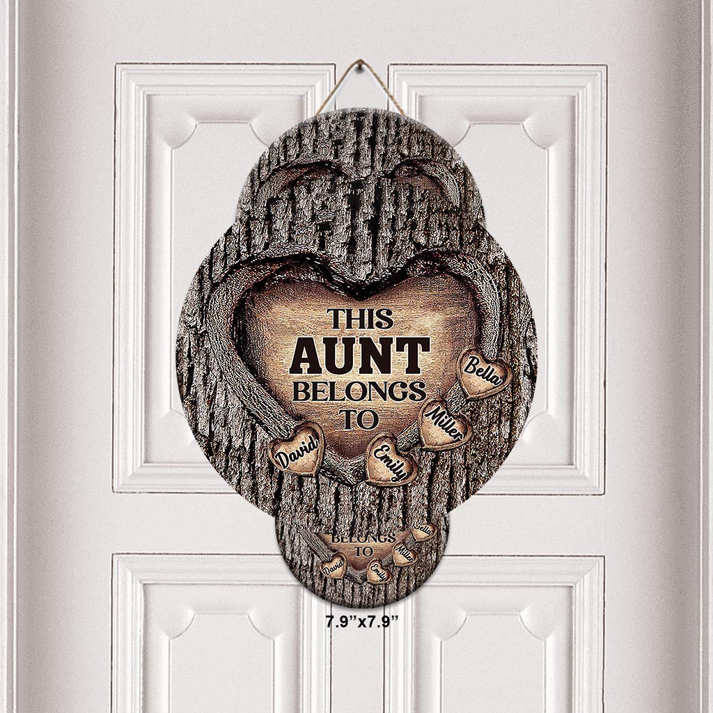 Papas Herz – Geschenk für Papa, Oma, Opa, Mama, Onkel, Tante, Bruder, Schwester – Personalisiertes rundes Holzschild