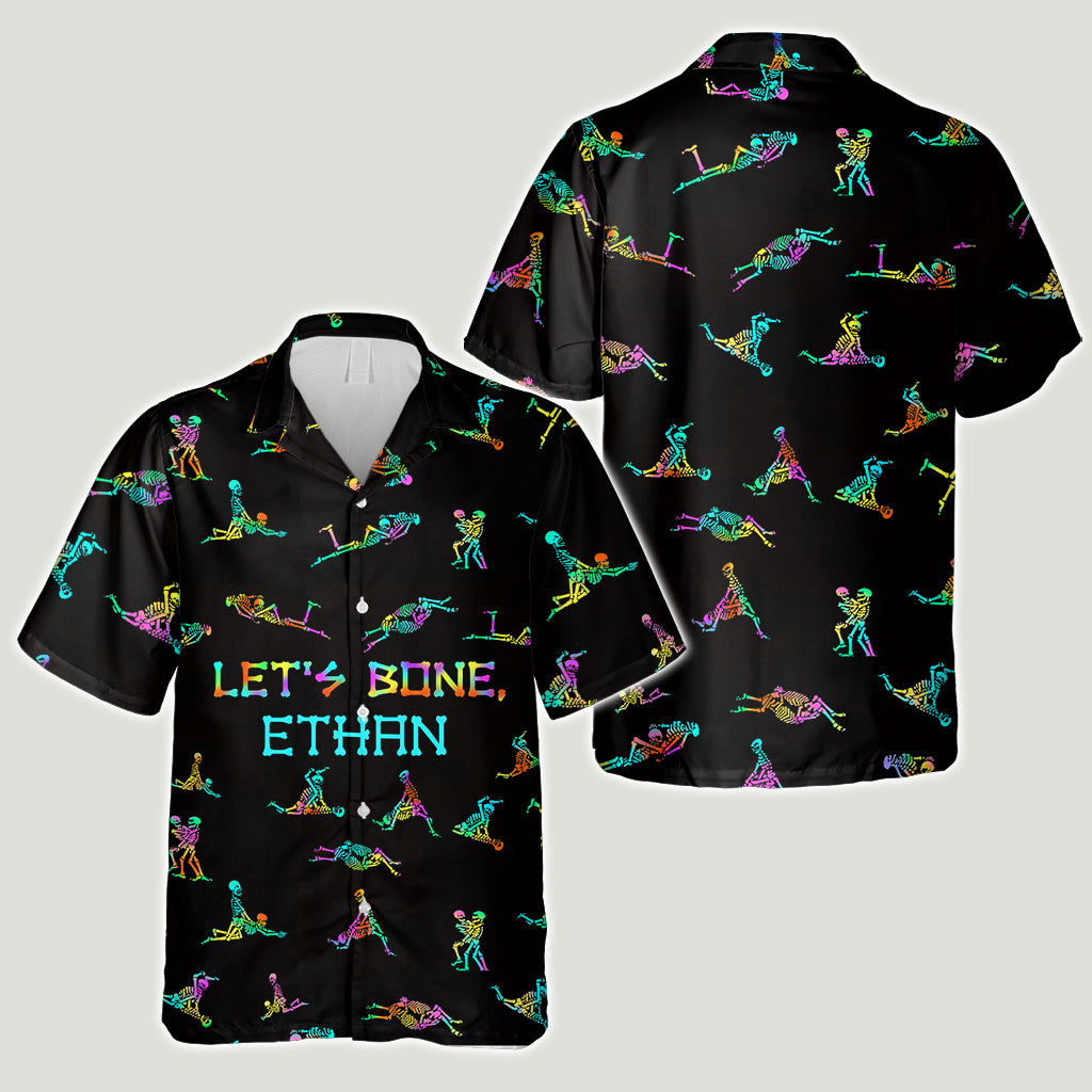 Let's Bone - Personalisiertes Totenkopf-Hawaiihemd