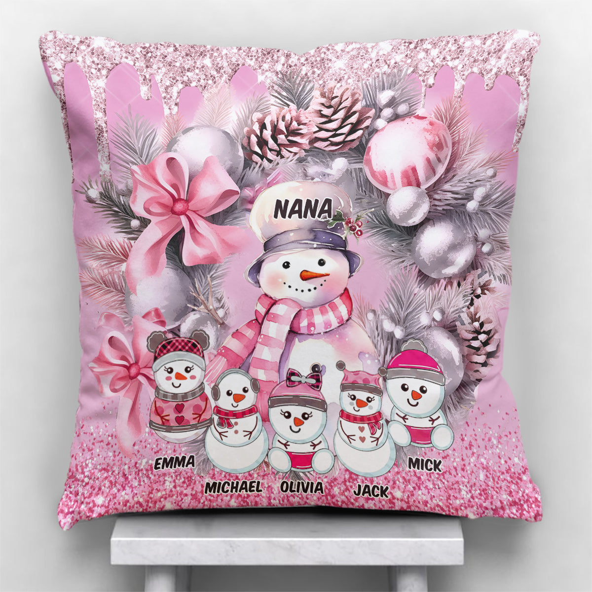 Great Nana - Personalized Grandma Throw Pillow