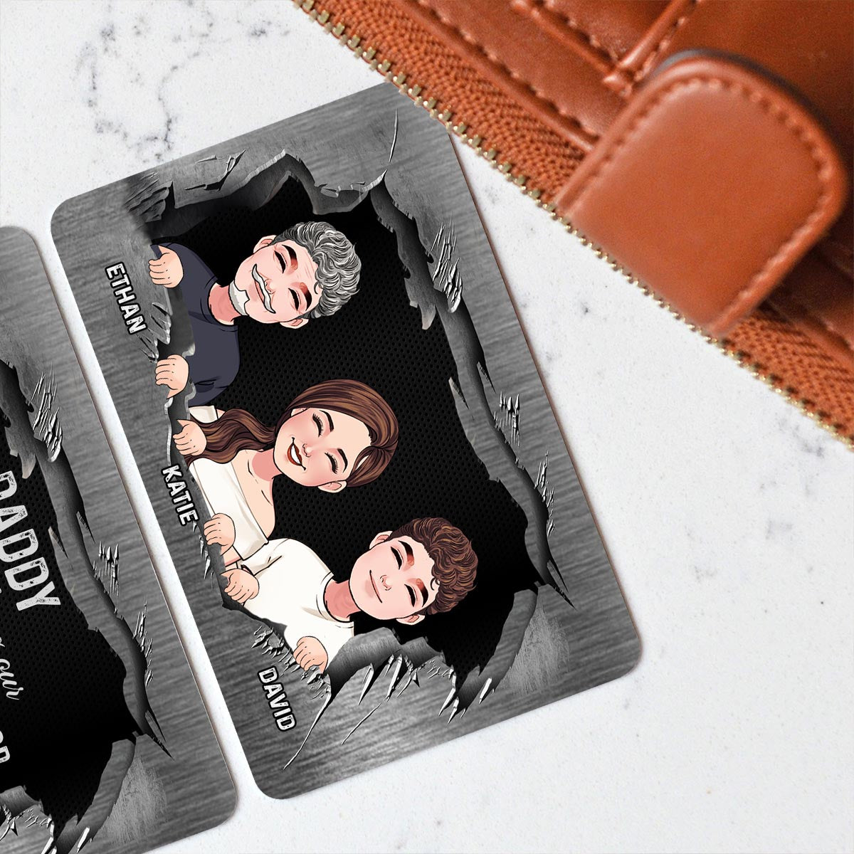 Danke, dass du mein Held bist – Personalisierte Geldbörsenkarte für Väter