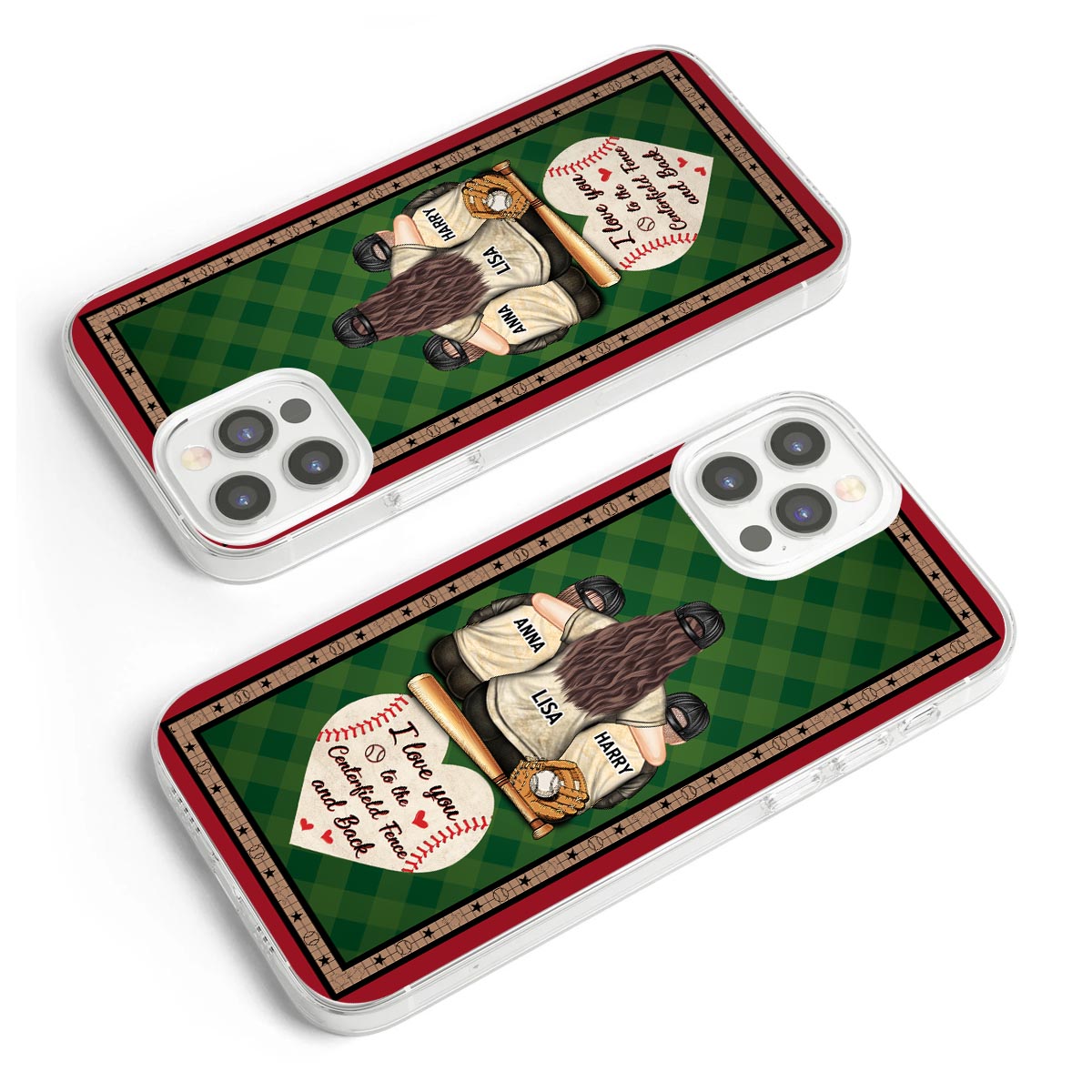 My Heart Is On That Field - Personalized Baseball Clear Phone Case