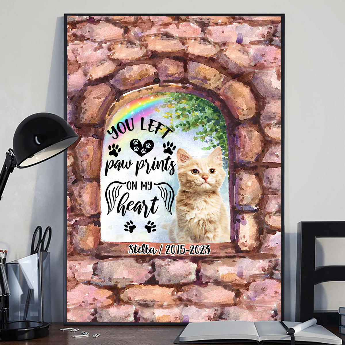 Nicht mehr an meiner Seite – Personalisierte Hundeleinwand und Poster