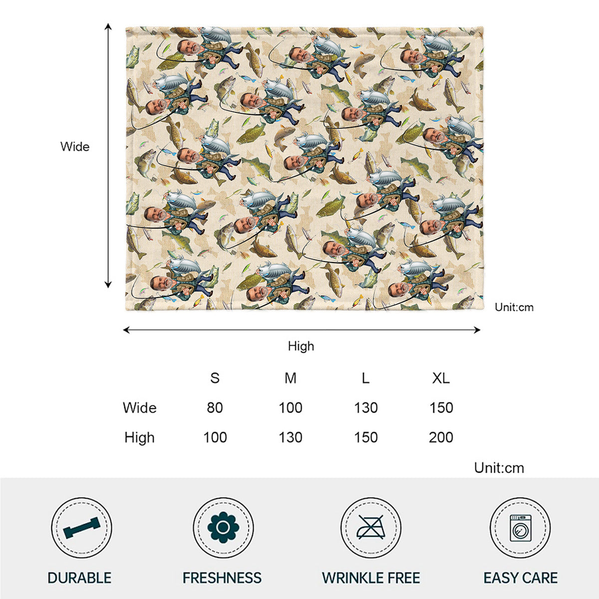 Lustige Angeldecke mit Foto – personalisierbar