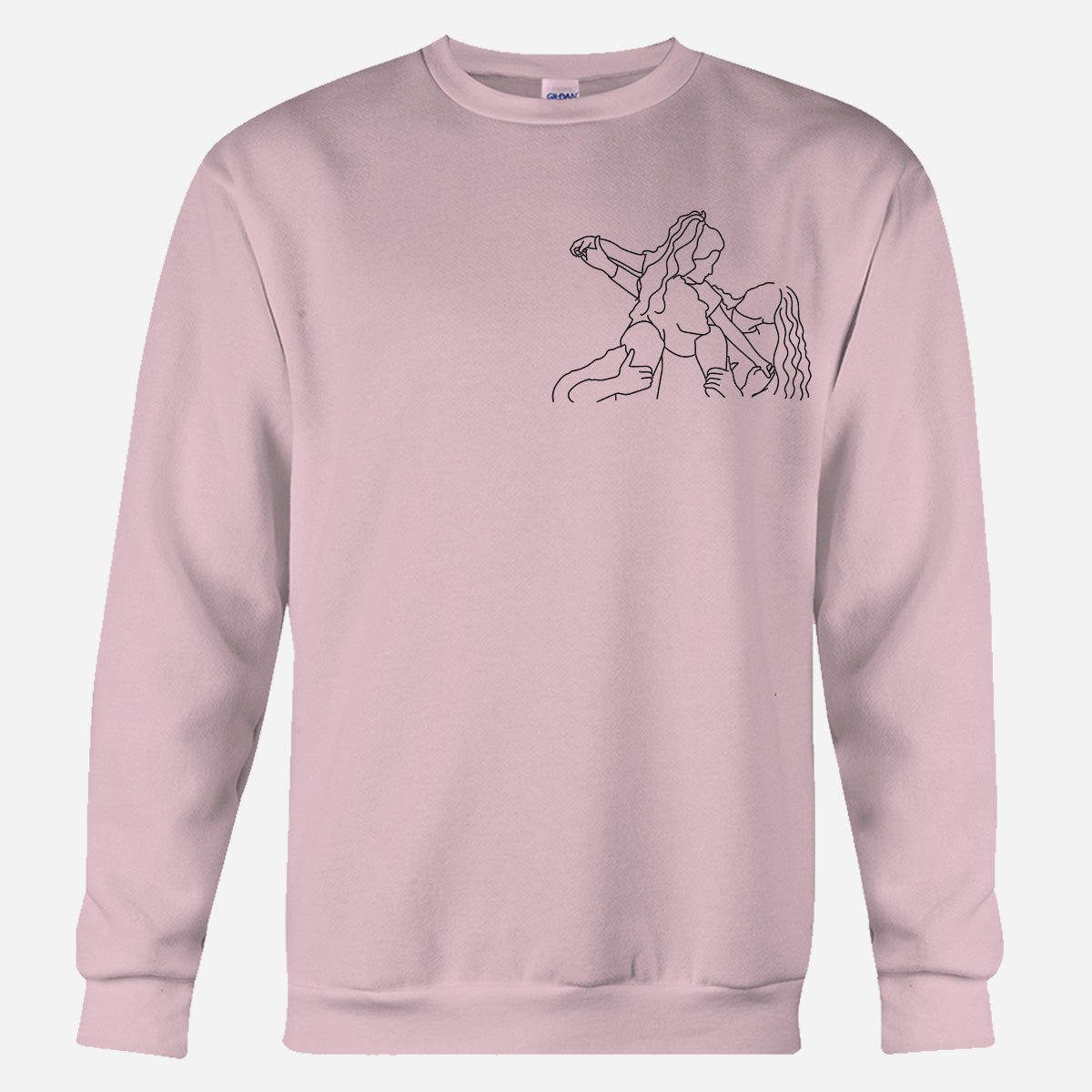 Custom Line Art - Personalized Family Embroidered Sweater