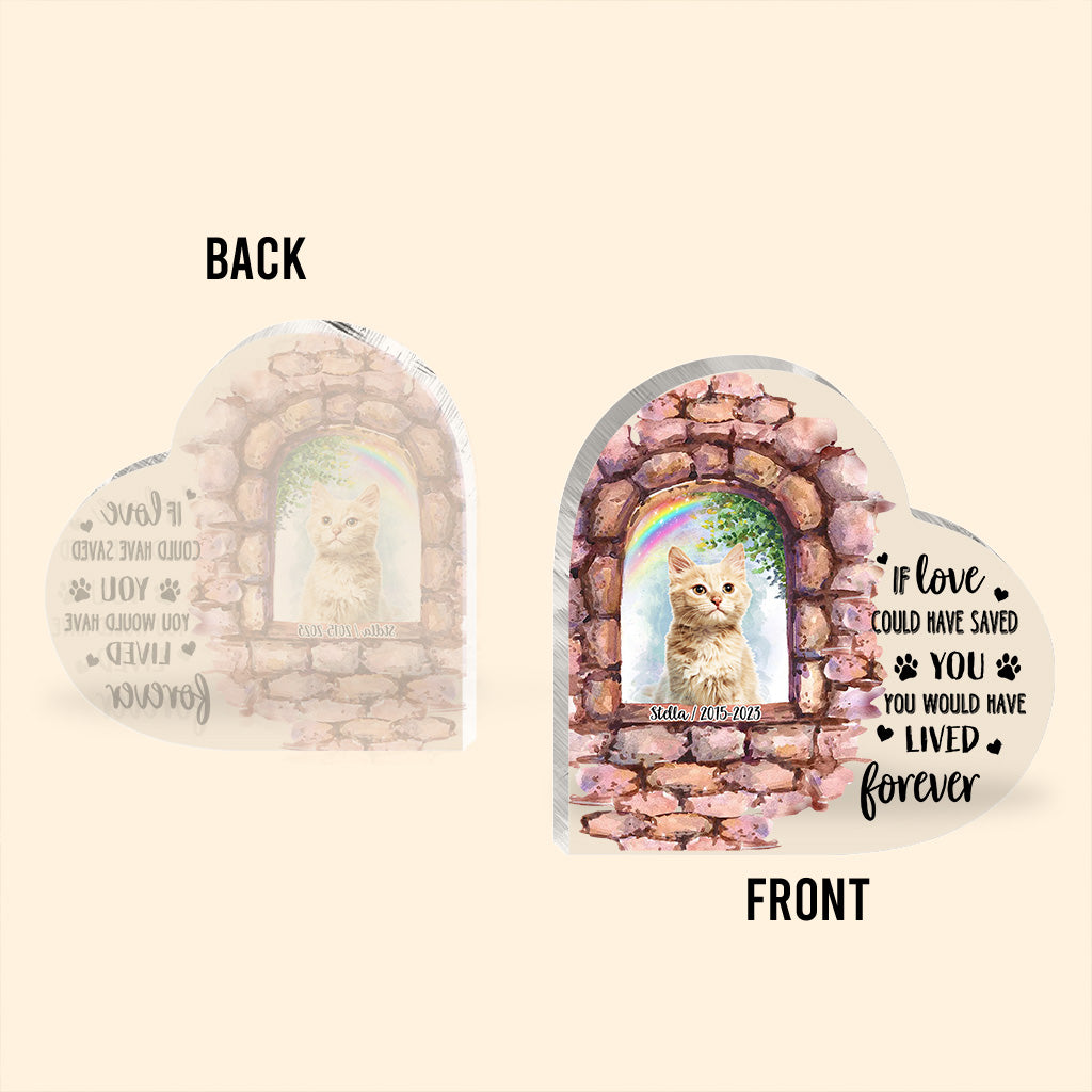 Nicht mehr an meiner Seite – Personalisierte Acrylplakette in Hundeform